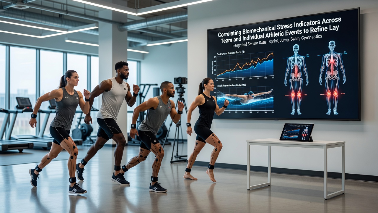 Data visualization of stress correlations between team and individual sports