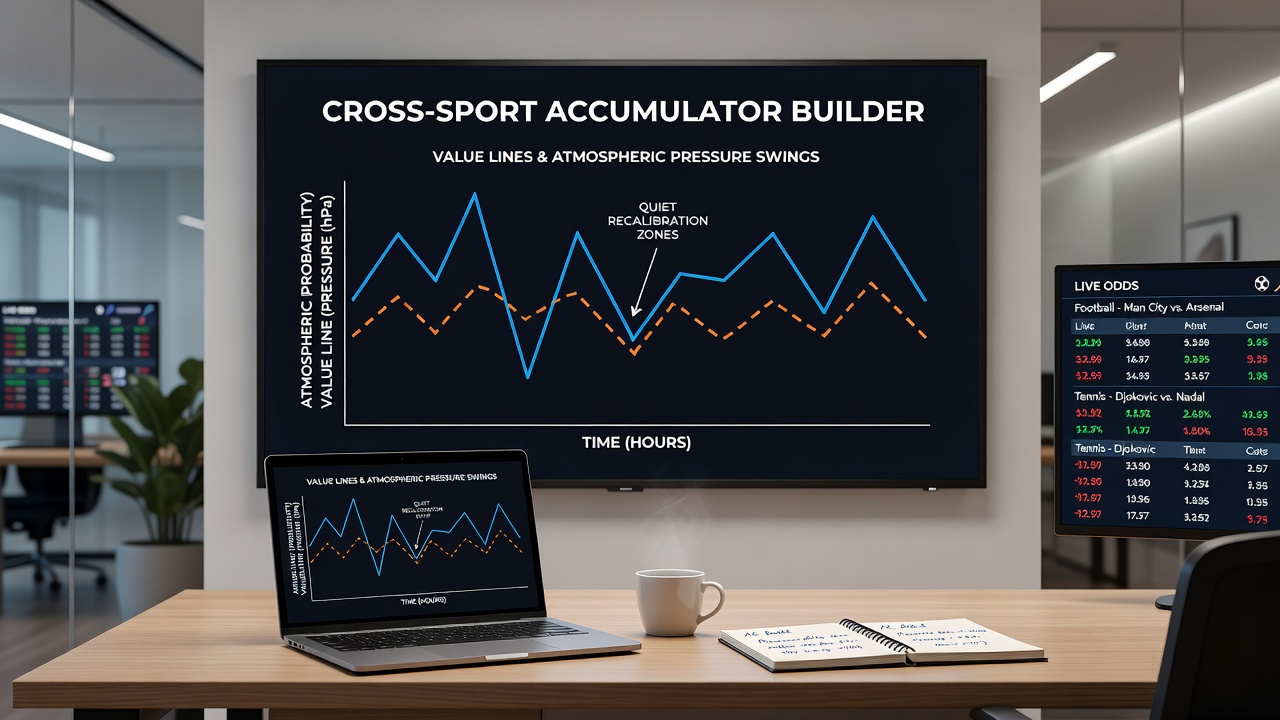 Data visualization showing pressure trends impacting accumulator value lines in football, tennis, and thoroughbred racing