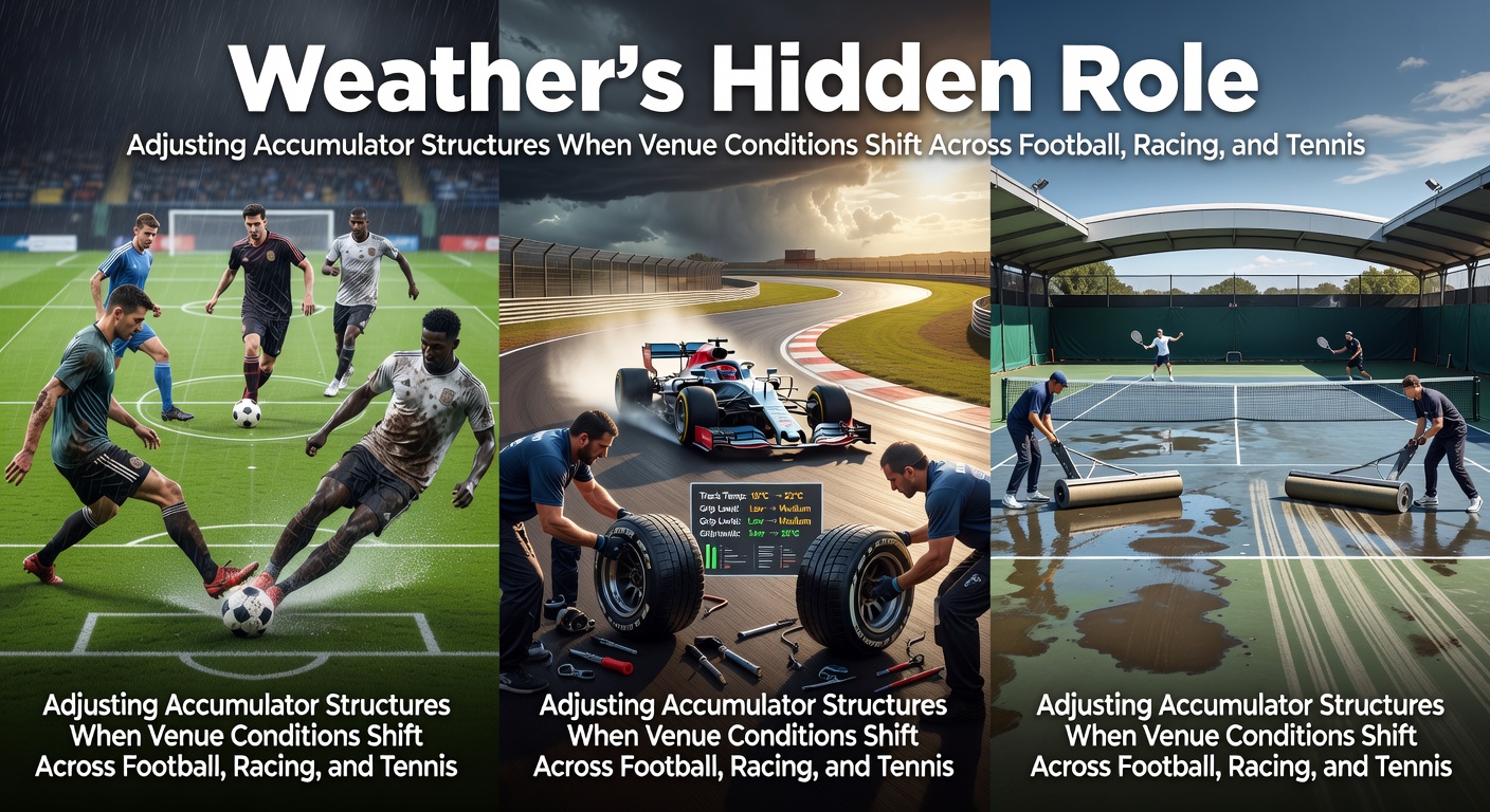 Weather impact on sports venues across football, horse racing, and tennis fields