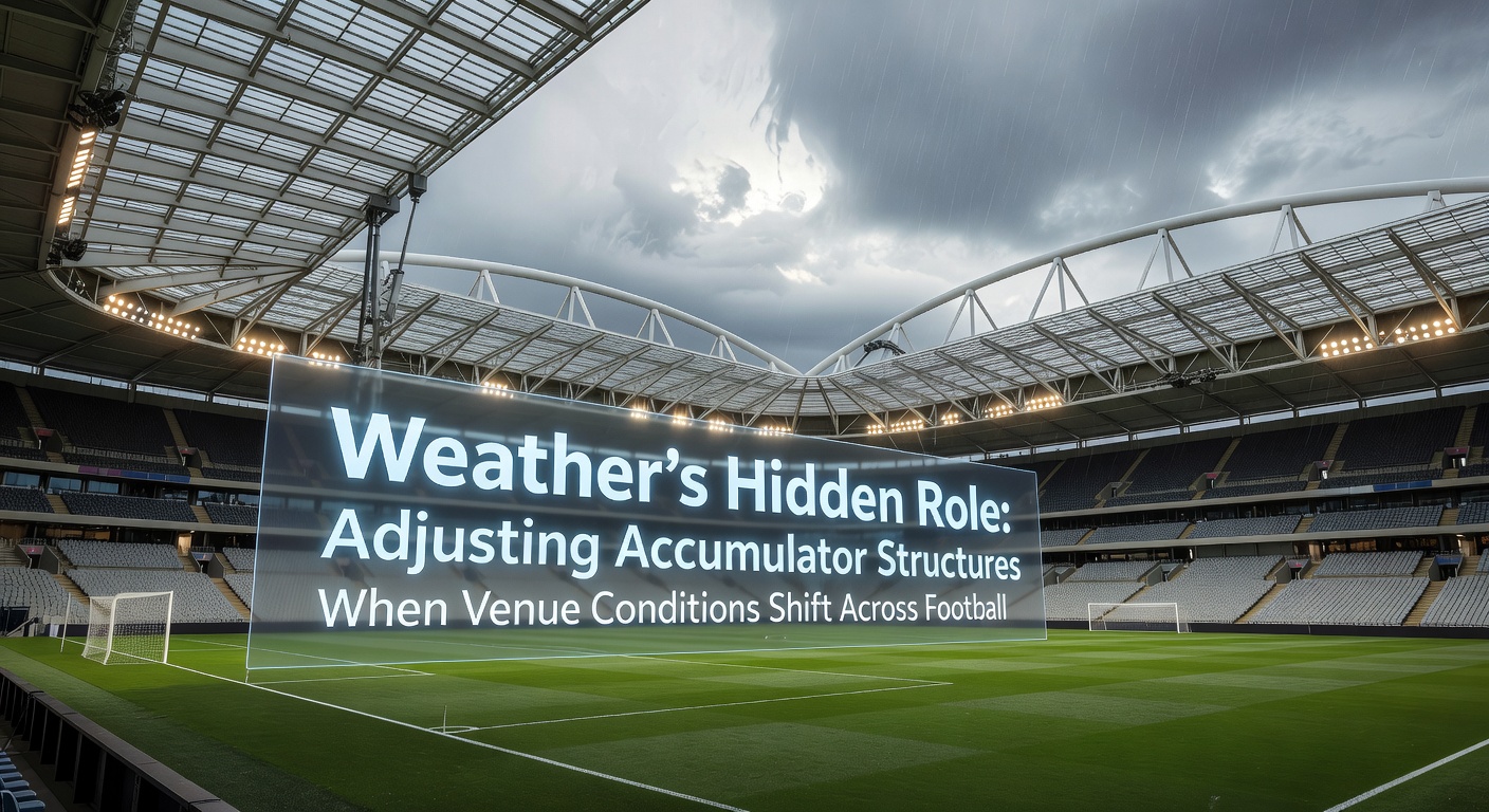 Adjusting accumulator bets based on changing weather conditions at racing tracks and tennis courts